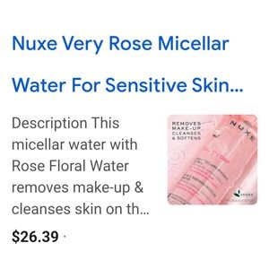 Nuxe Very Rose 3-in-1 Soothing Micellar Water Sensitive Skin Cleanser 13.5oz